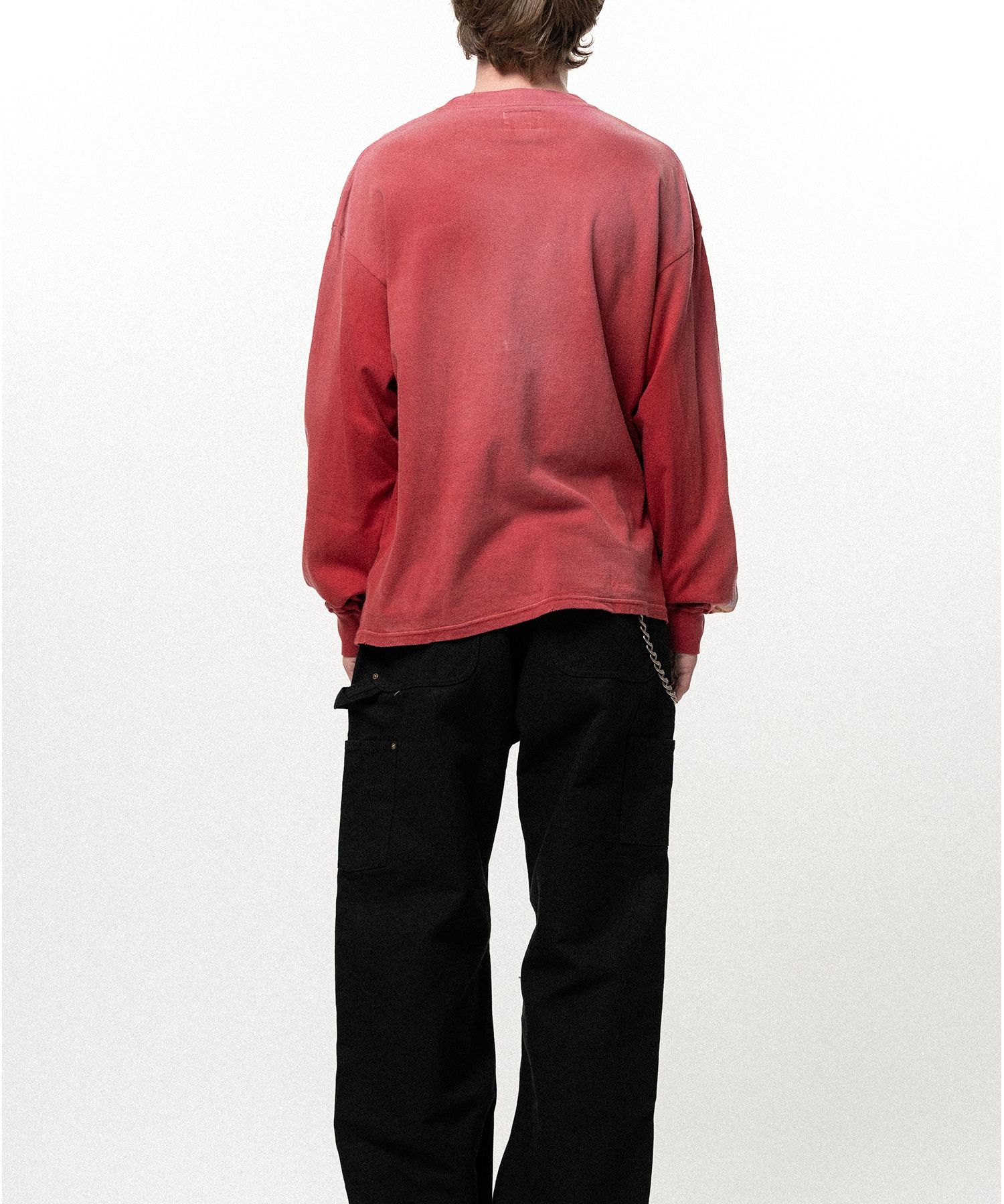 "ROSE-KMY" Distressed Long-Sleeve T-shirt