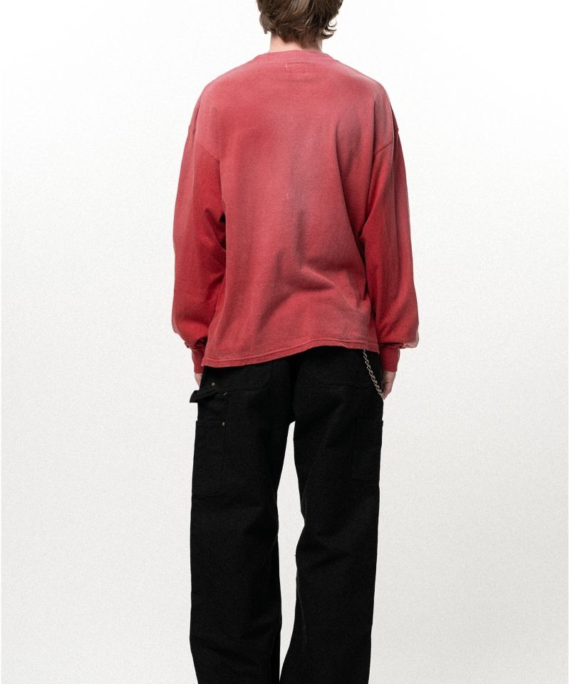 "ROSE-KMY" Distressed Long-Sleeve T-shirt