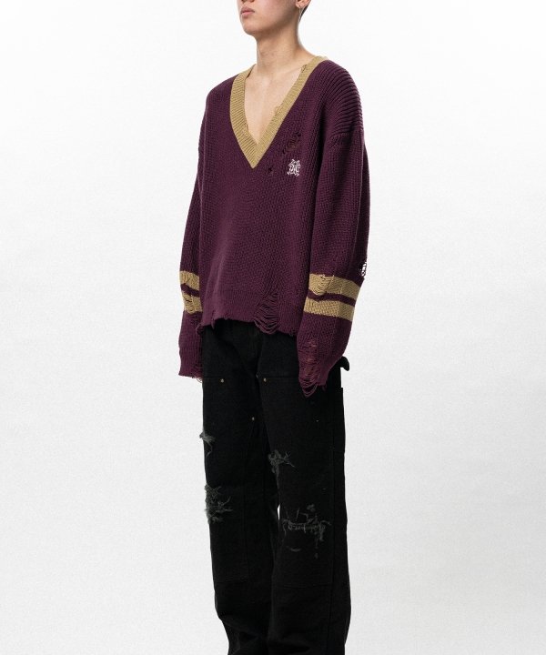 School V-neck Sweater