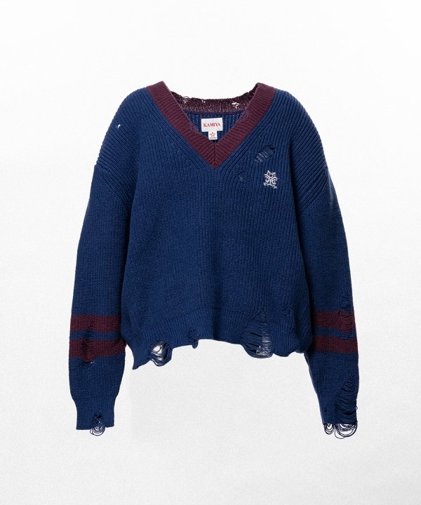 School V-neck Sweater