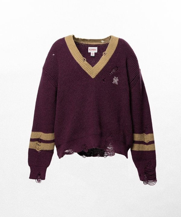 School V-neck Sweater