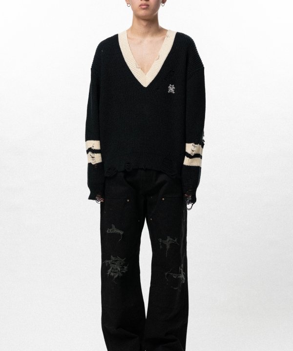 School V-neck Sweater