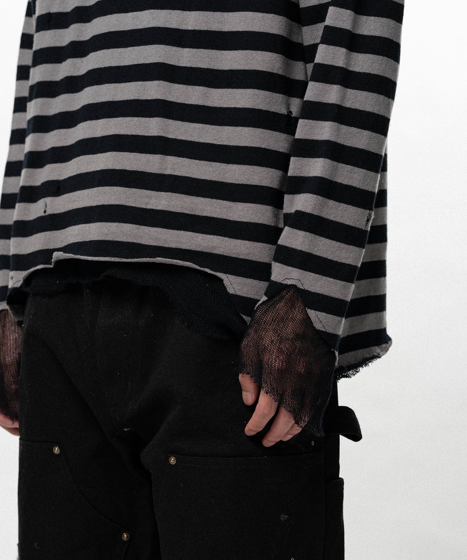Layered Horizontal Striped Knit