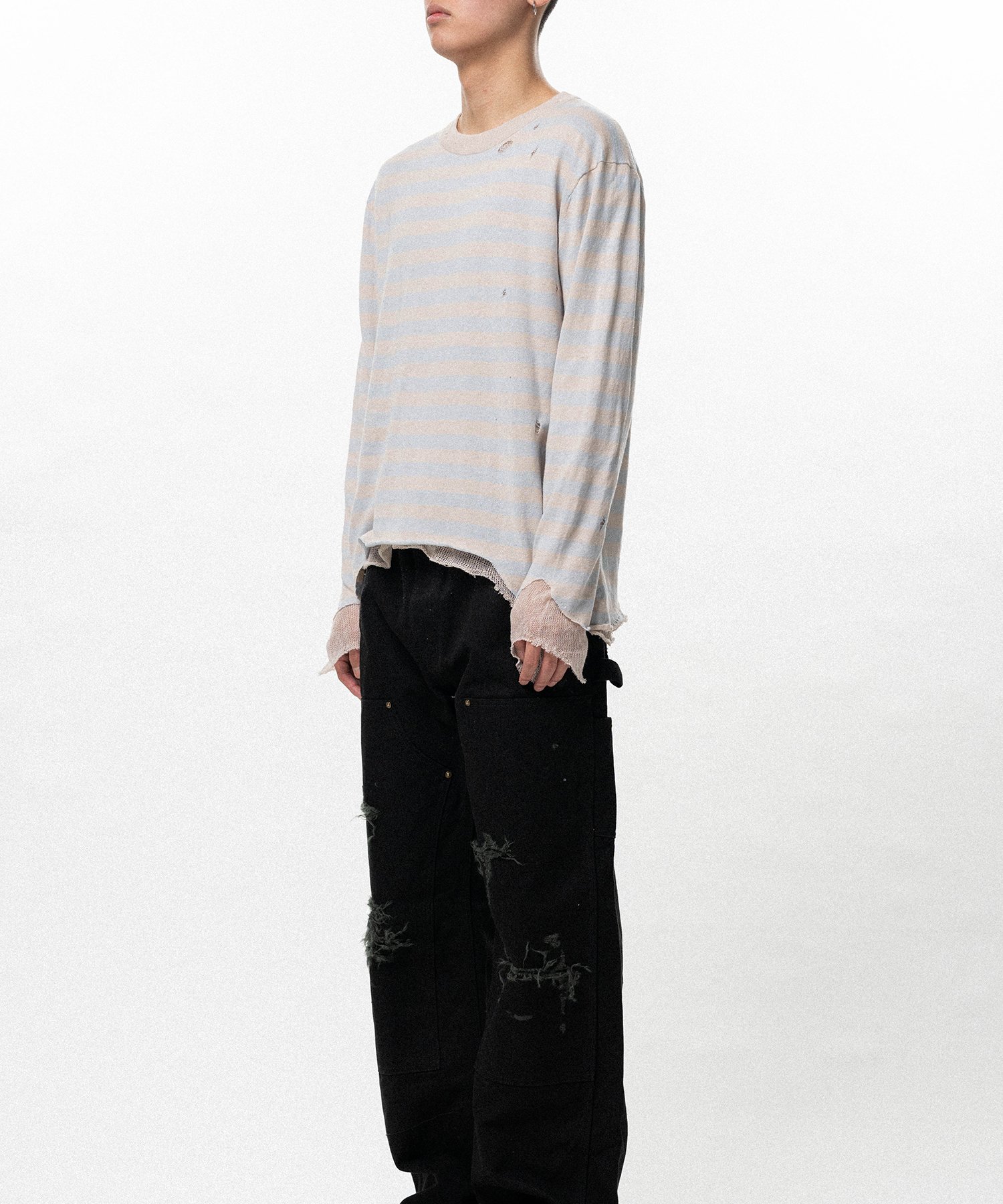 Layered Horizontal Striped Knit