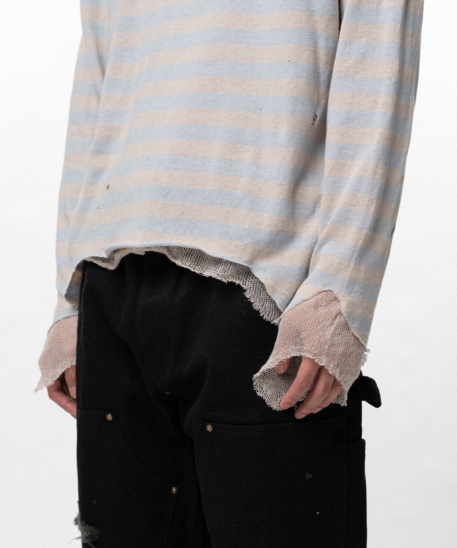 Layered Horizontal Striped Knit