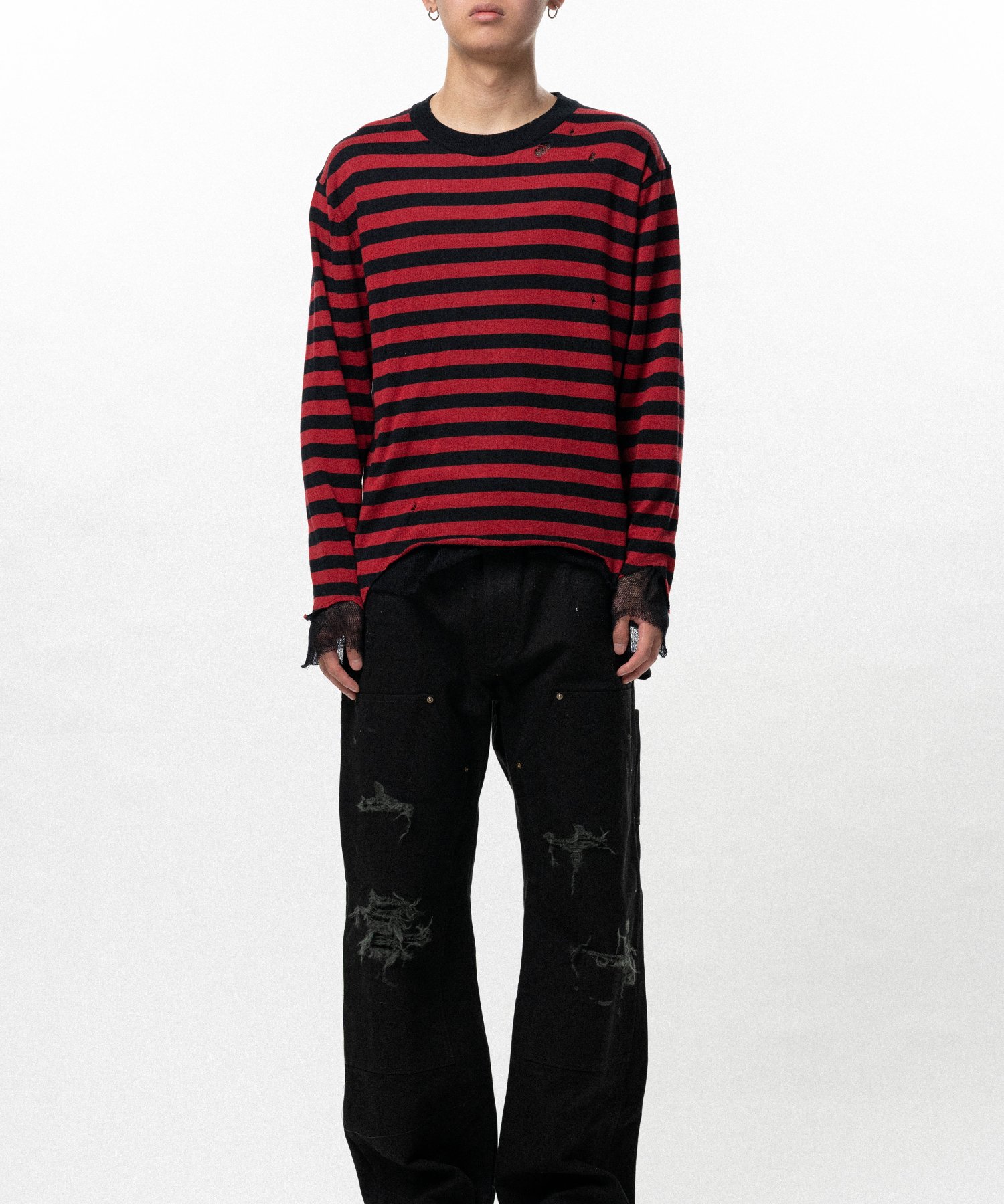 Layered Horizontal Striped Knit