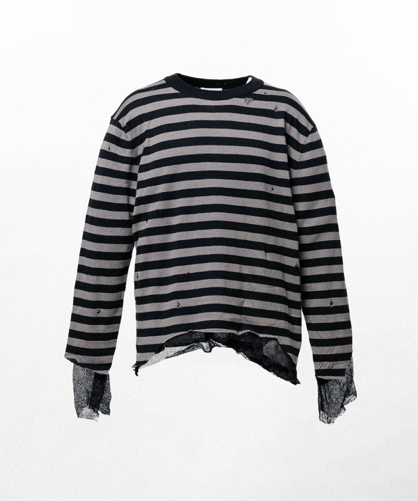 Layered Horizontal Striped Knit
