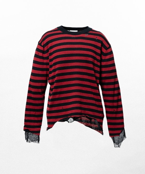 Layered Horizontal Striped Knit