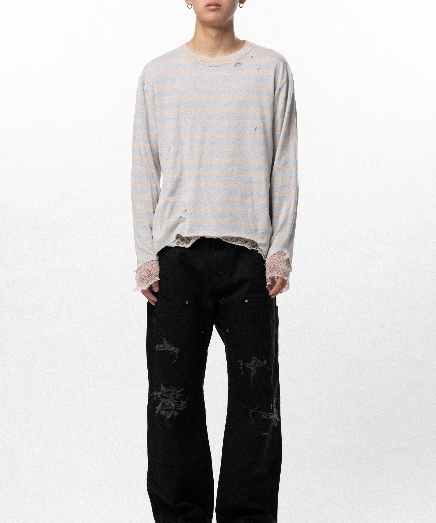 Layered Horizontal Striped Knit