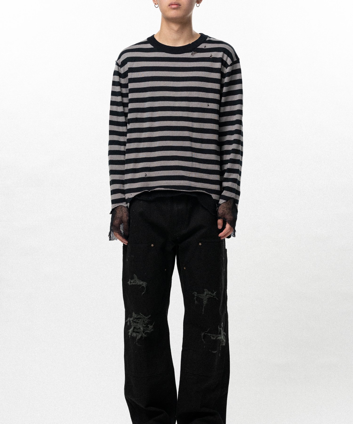 Layered Horizontal Striped Knit