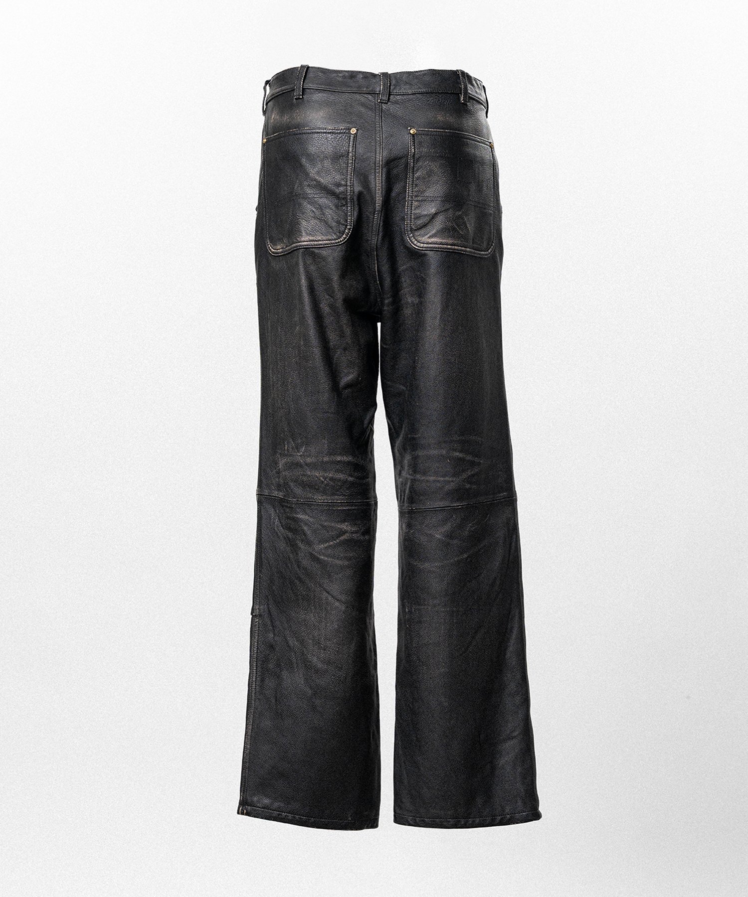 Distressed Leather Painter Pants