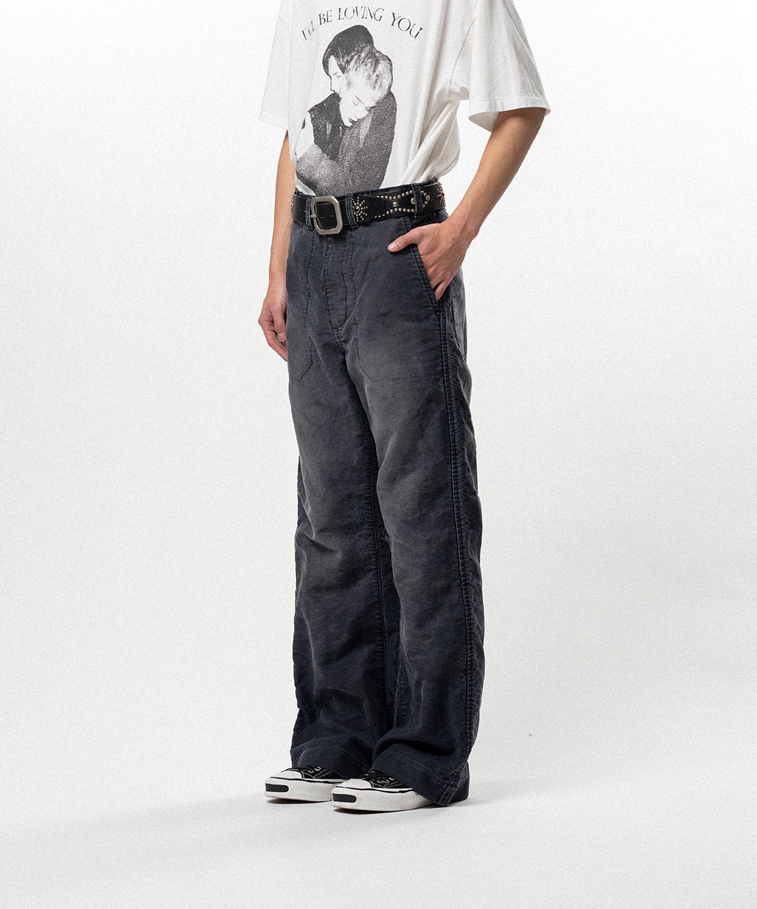 Distressed Moleskin Work Pants