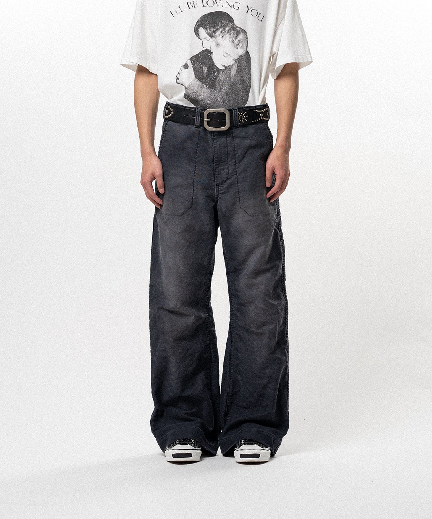 Distressed Moleskin Work Pants