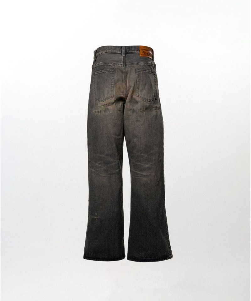 BORO Bootcut Wide Denim Pants