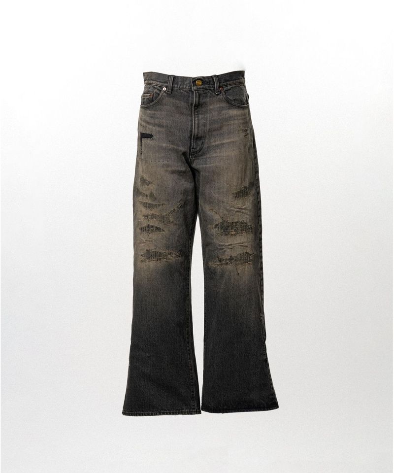 BORO Bootcut Wide Denim Pants