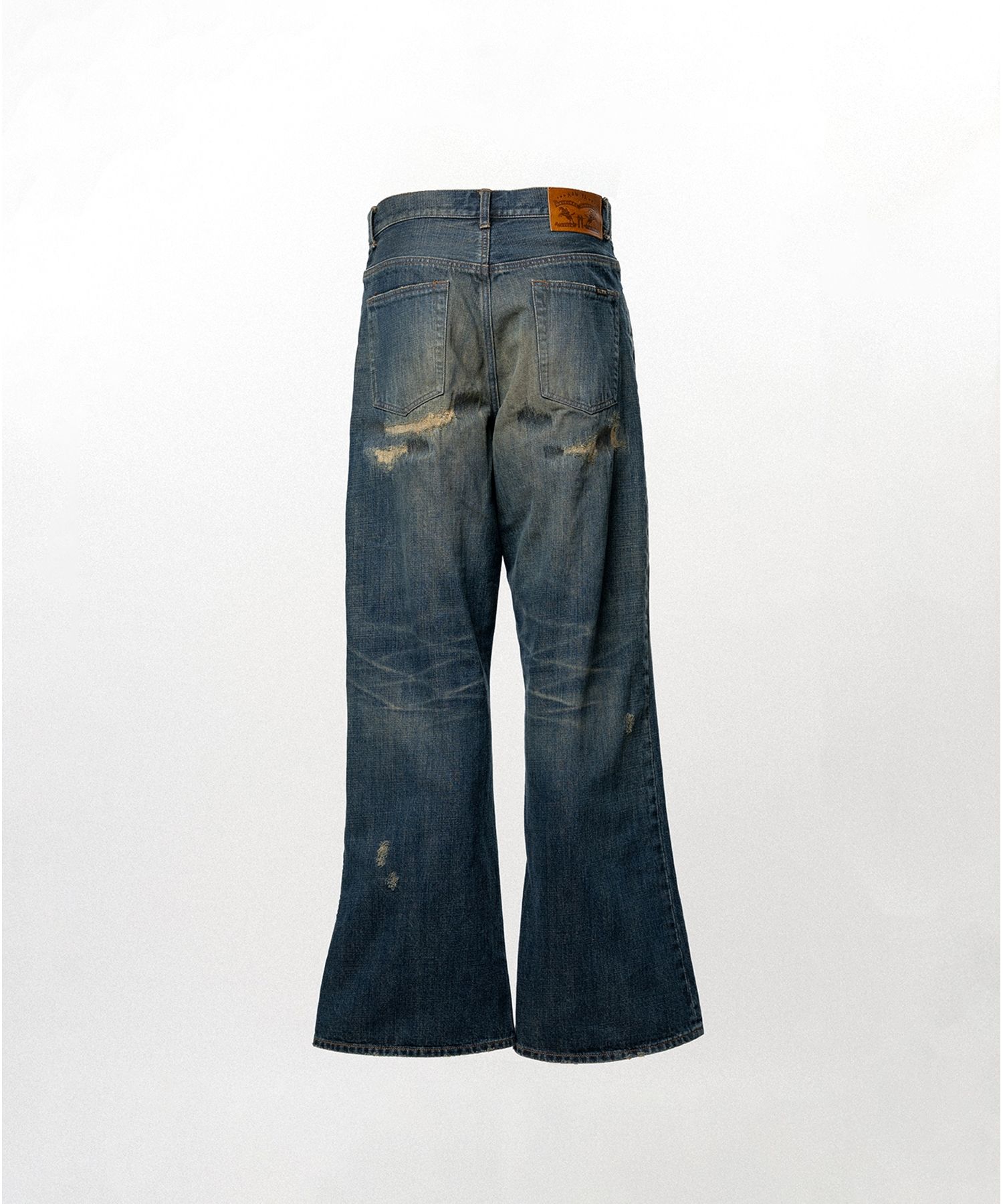 BORO Bootcut Wide Denim Pants