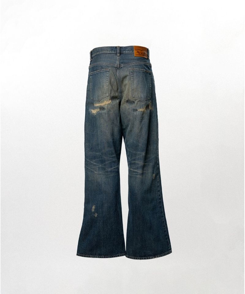 BORO Bootcut Wide Denim Pants