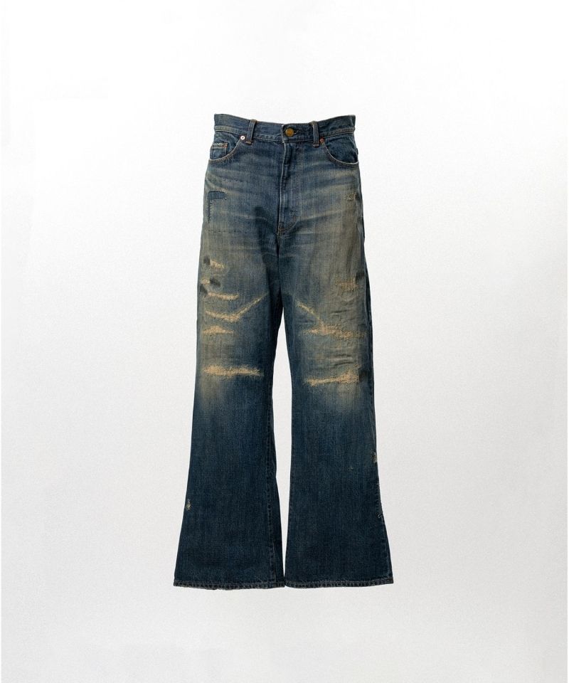 BORO Bootcut Wide Denim Pants