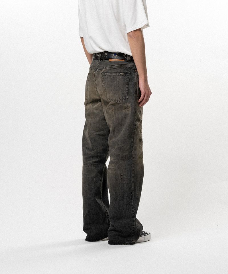 BORO Bootcut Wide Denim Pants
