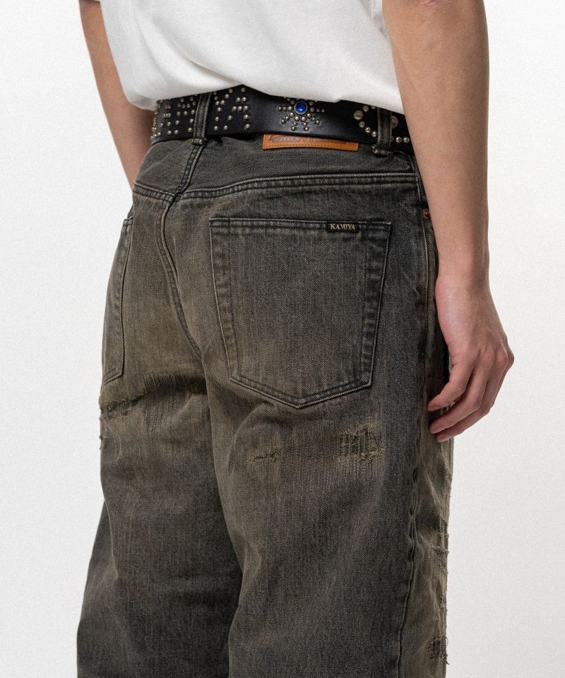 BORO Bootcut Wide Denim Pants