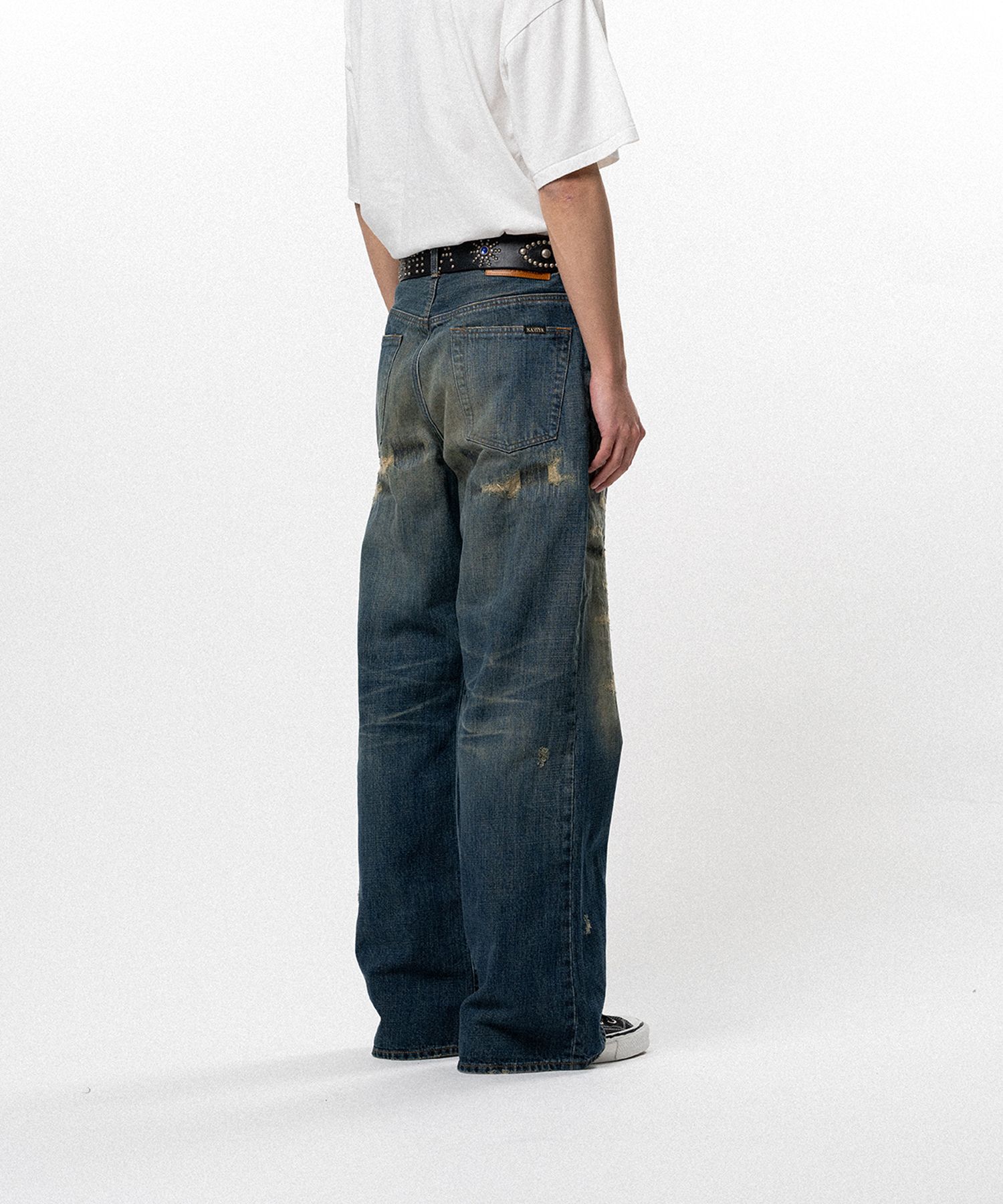 BORO Bootcut Wide Denim Pants