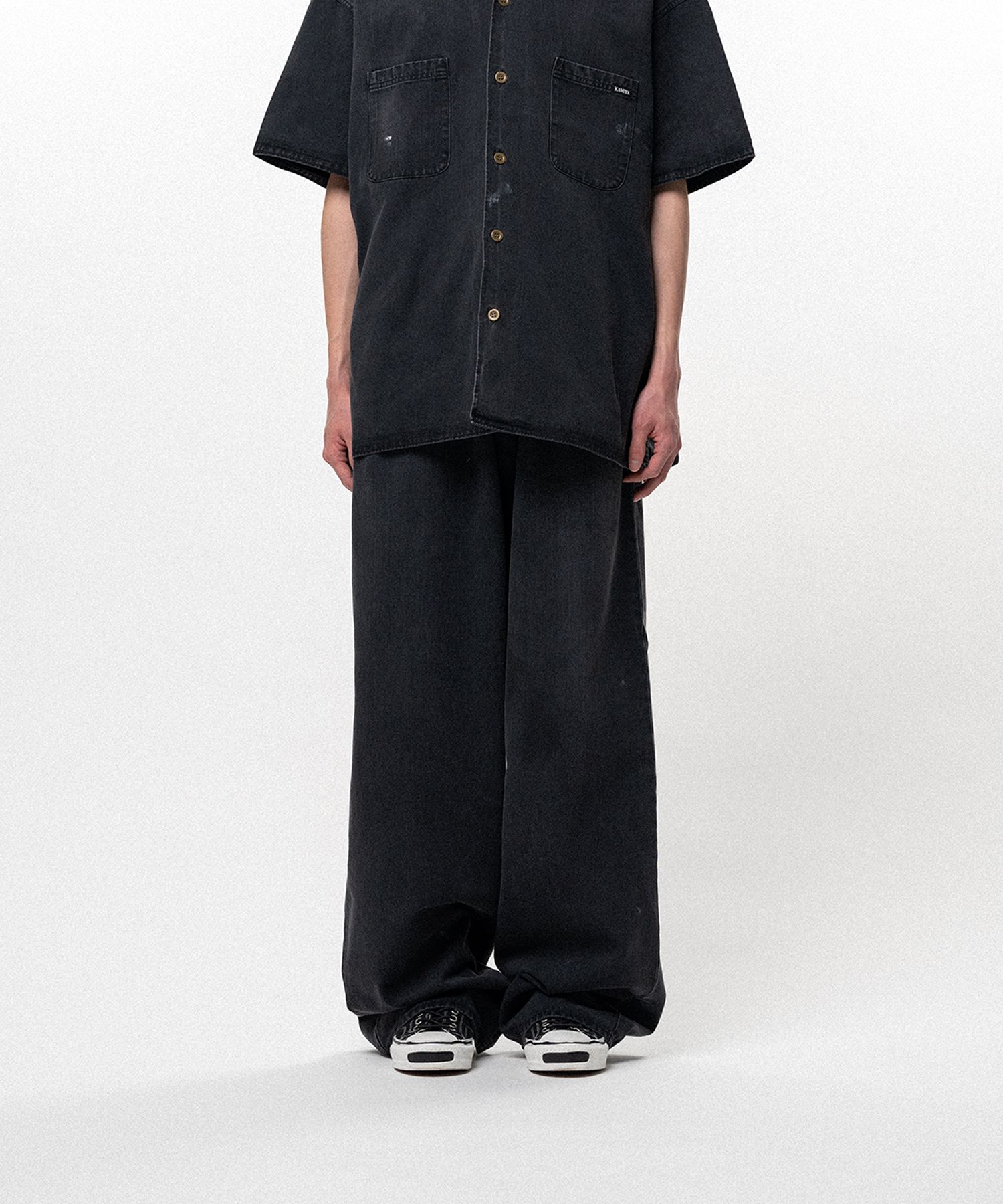 Tencel Denim Wide Denim Pants