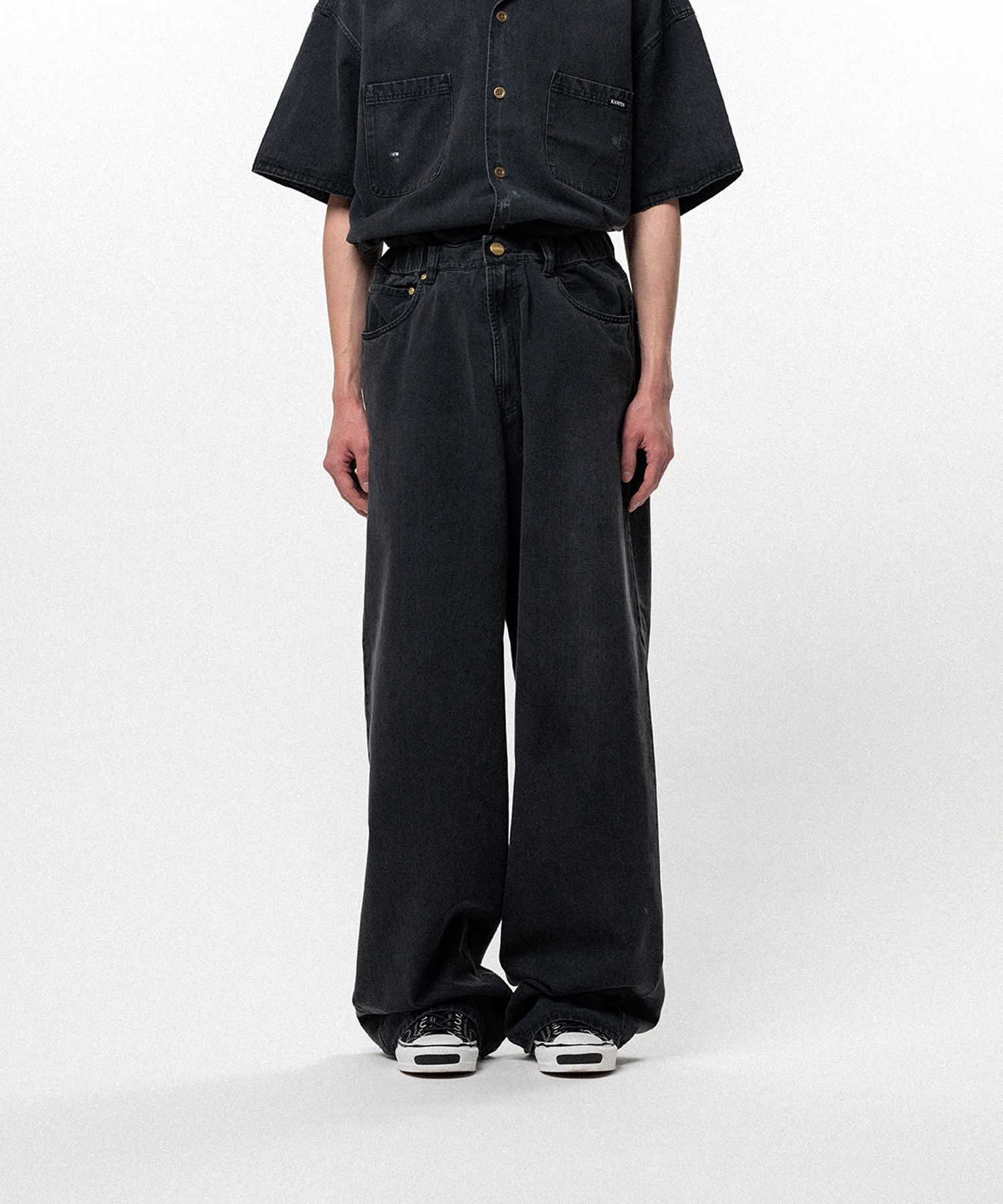 Tencel Denim Wide Denim Pants