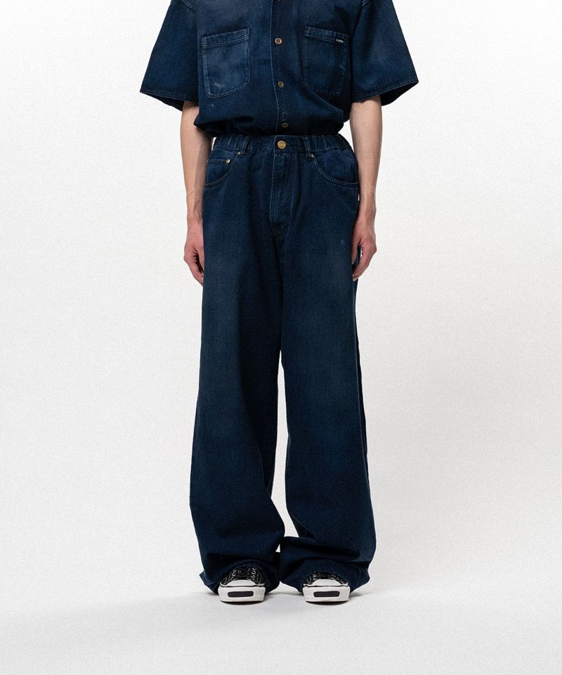 Tencel Denim Wide Denim Pants