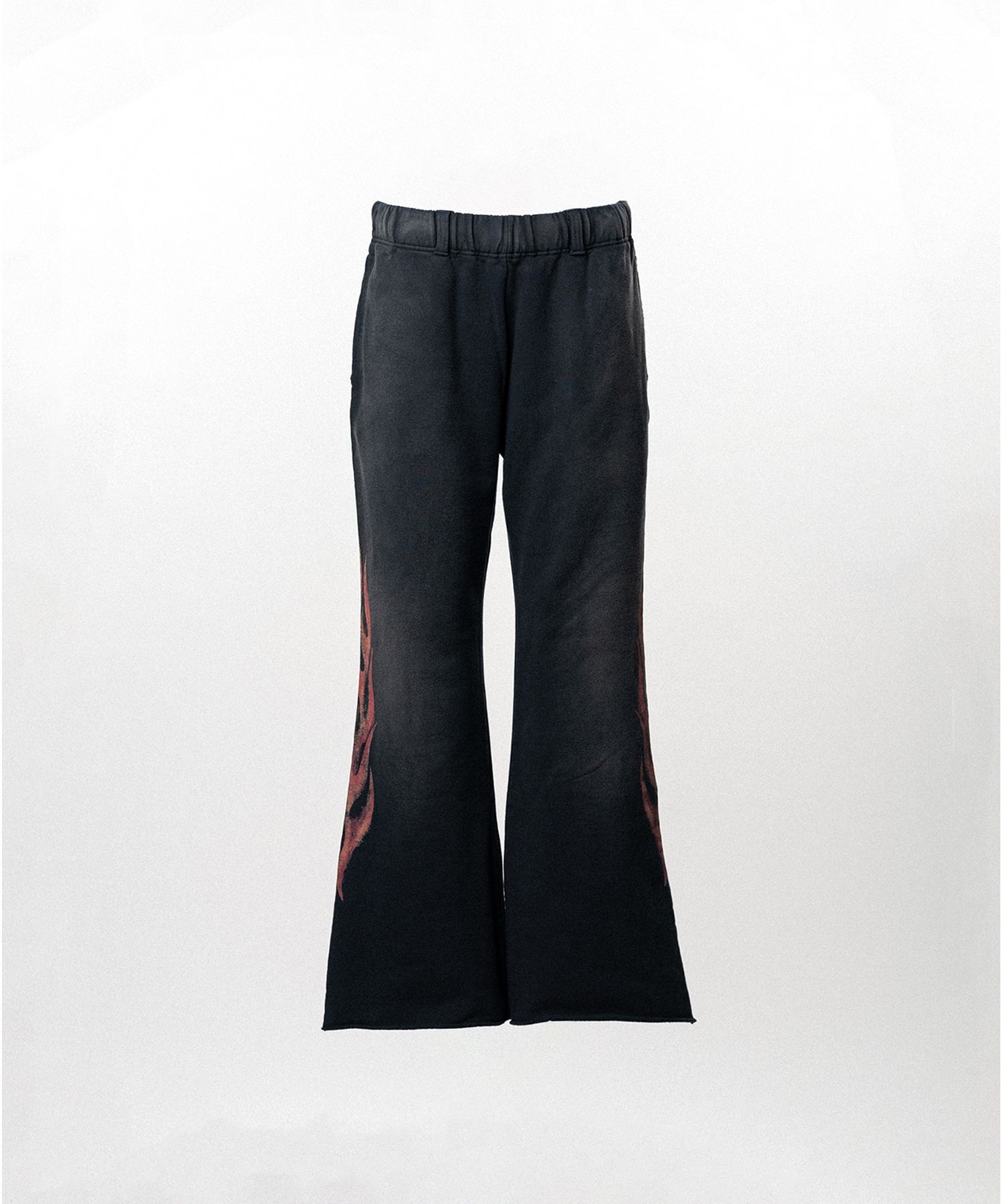 "CRAYON FLAME" Distressed Bootcut Sweat Pants