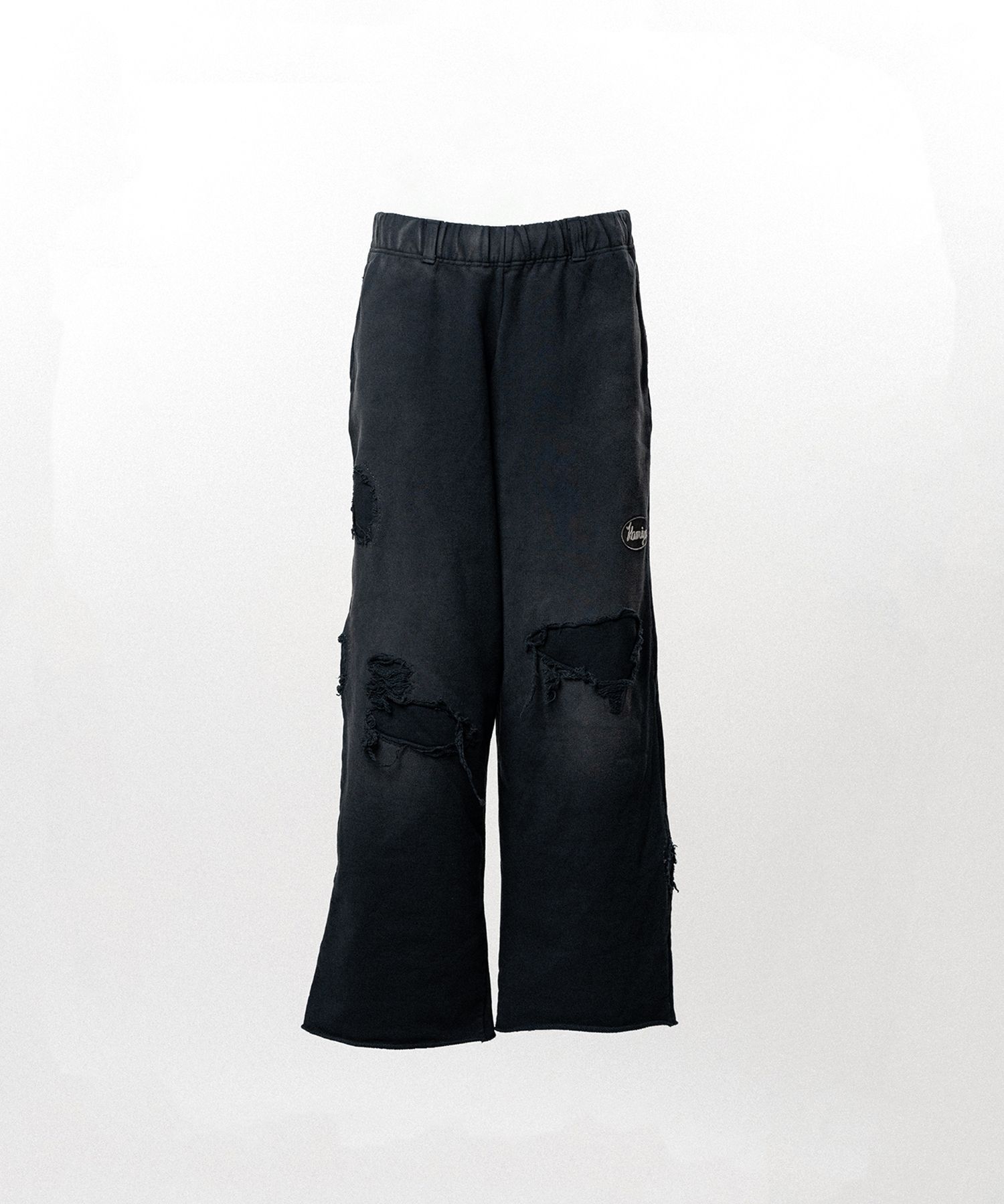 Repaired Name Patch Wide Sweat Pants