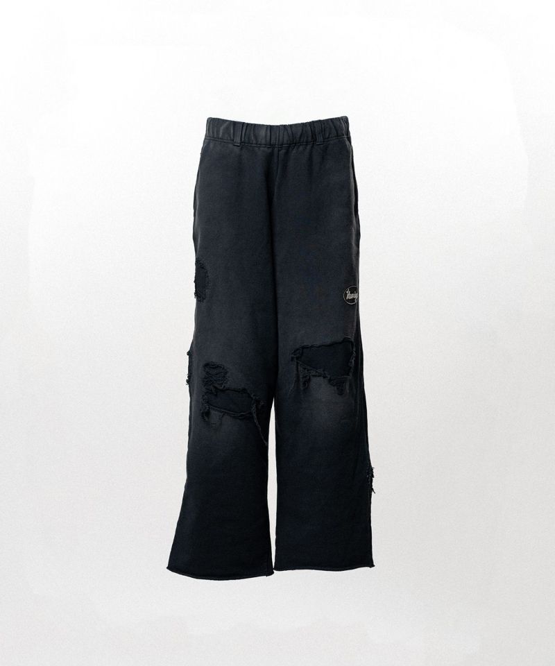 Repaired Name Patch Wide Sweat Pants