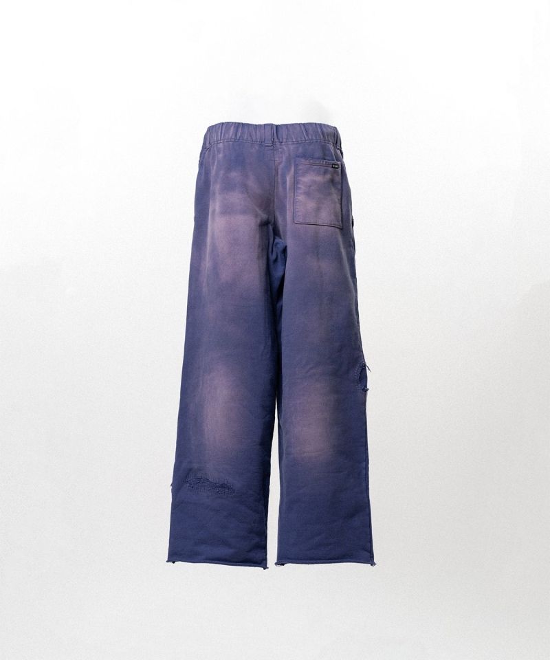 Repaired Name Patch Wide Sweat Pants