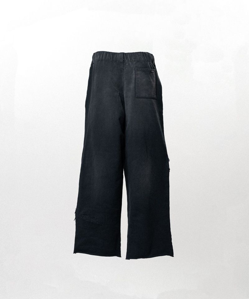 Repaired Name Patch Wide Sweat Pants