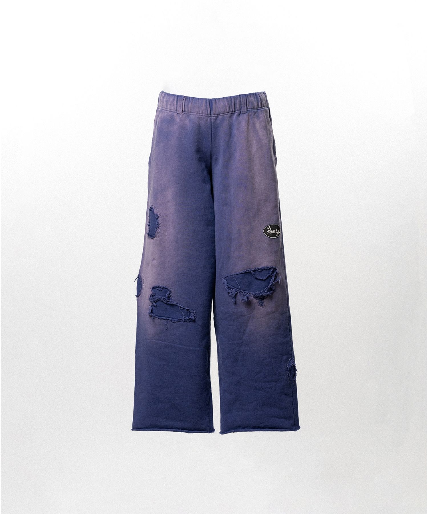 Repaired Name Patch Wide Sweat Pants