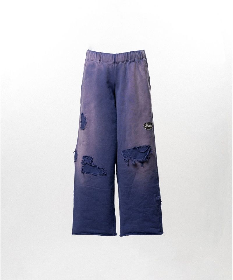 Repaired Name Patch Wide Sweat Pants