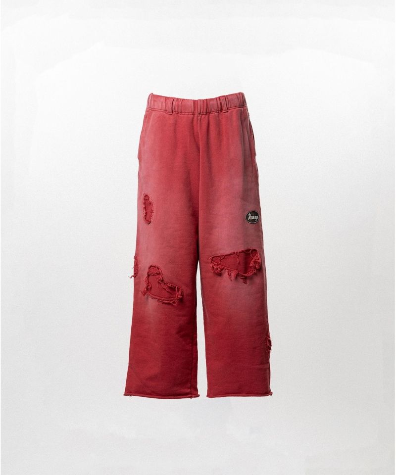 Repaired Name Patch Wide Sweat Pants