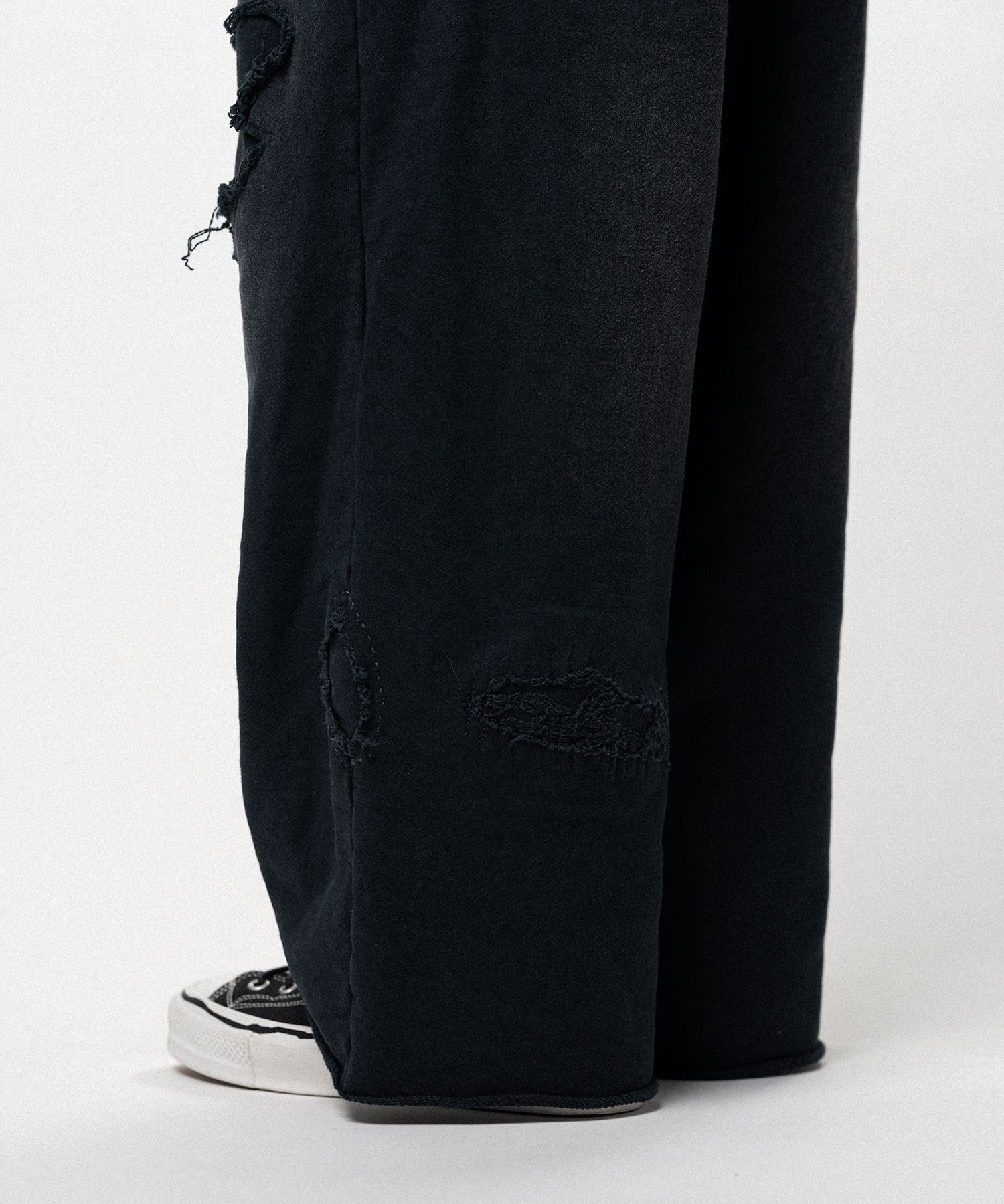 Repaired Name Patch Wide Sweat Pants