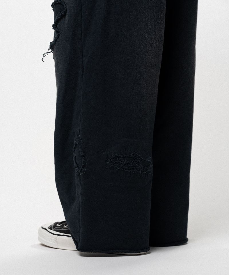 Repaired Name Patch Wide Sweat Pants