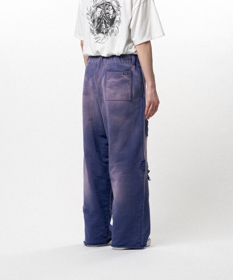 Repaired Name Patch Wide Sweat Pants