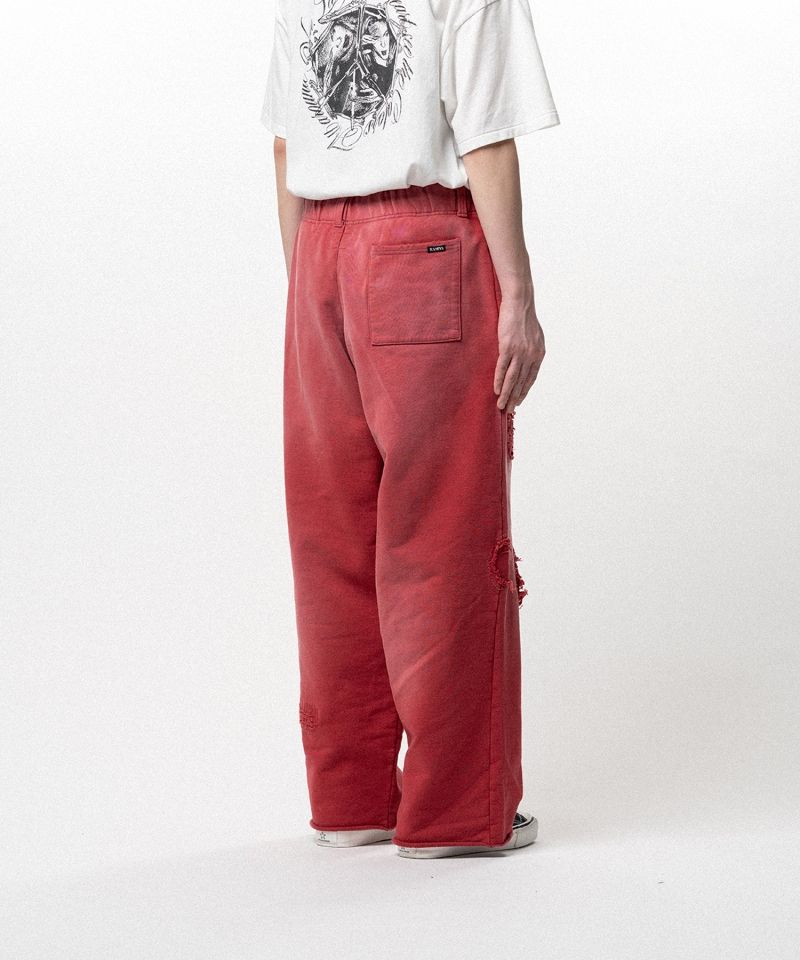 Repaired Name Patch Wide Sweat Pants