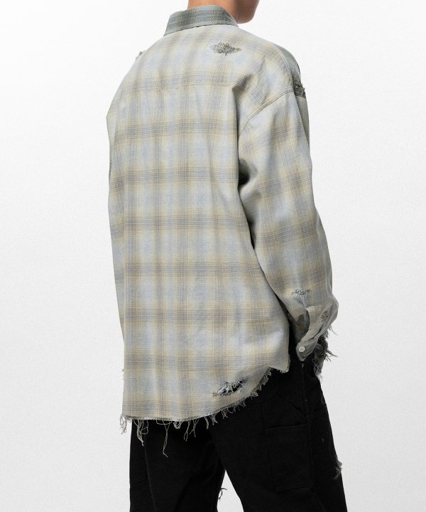 Repaired Crazy Checked Shirt