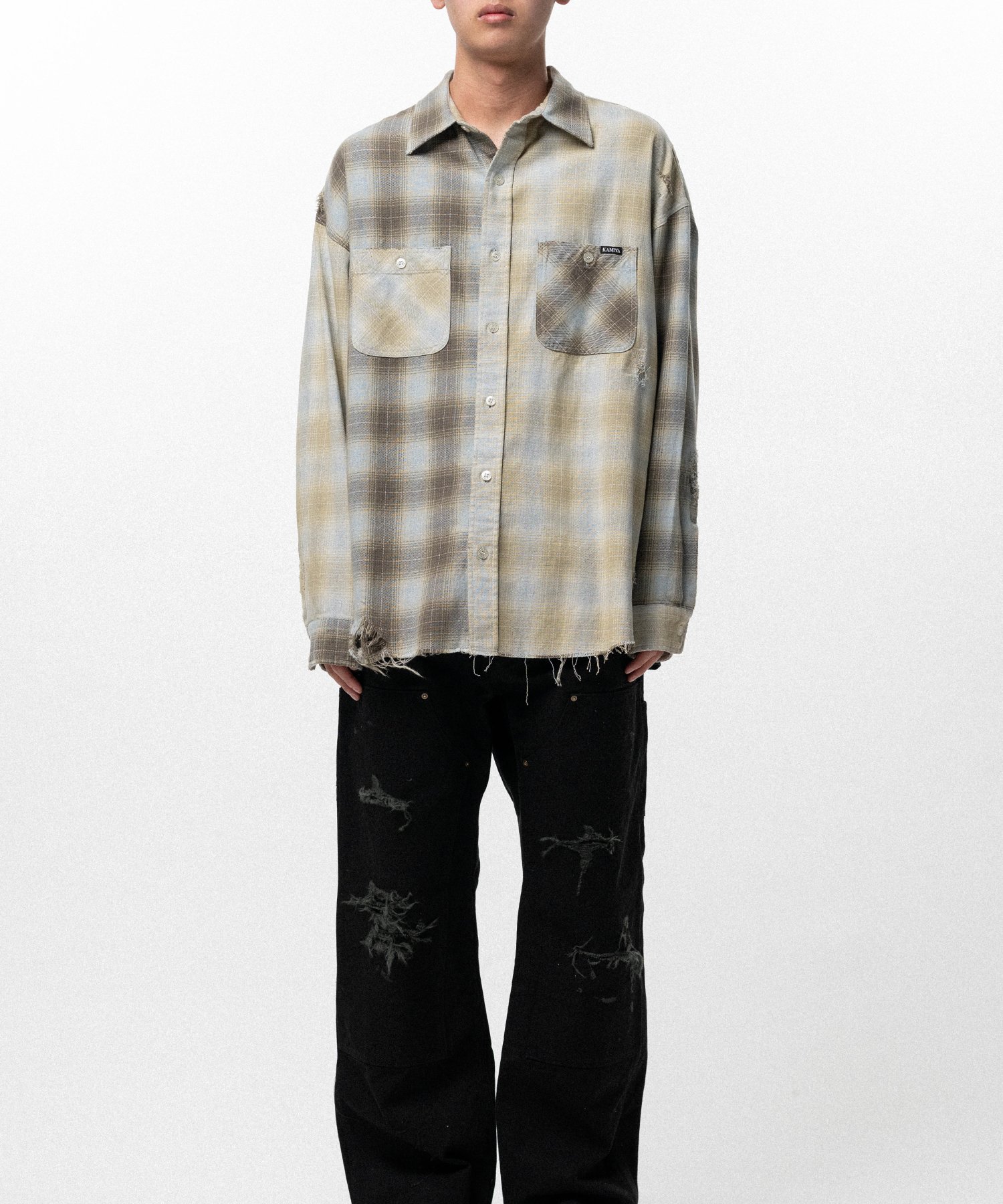 Repaired Crazy Checked Shirt