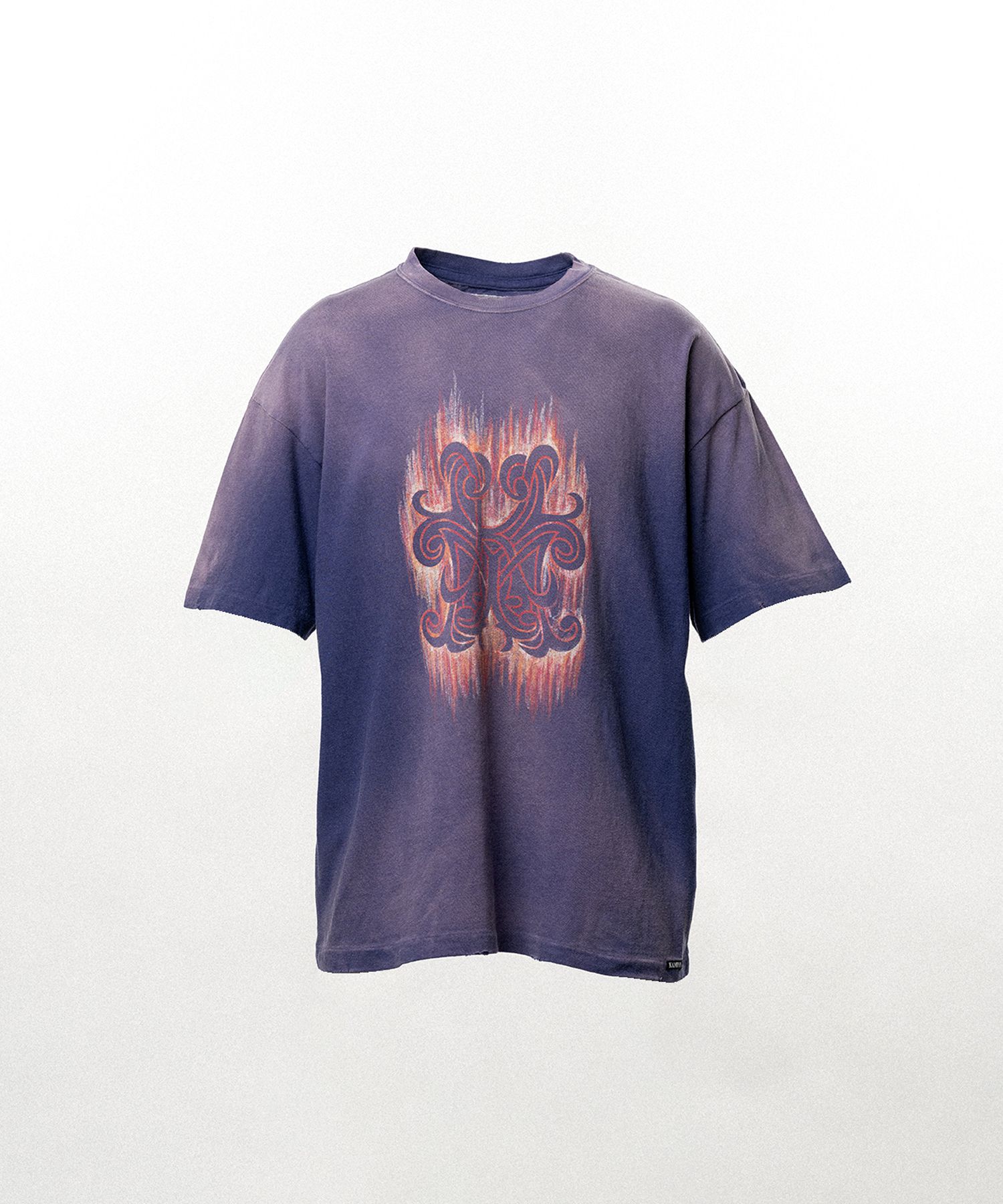 "CRAYON FLAME" Distressed T-shirt