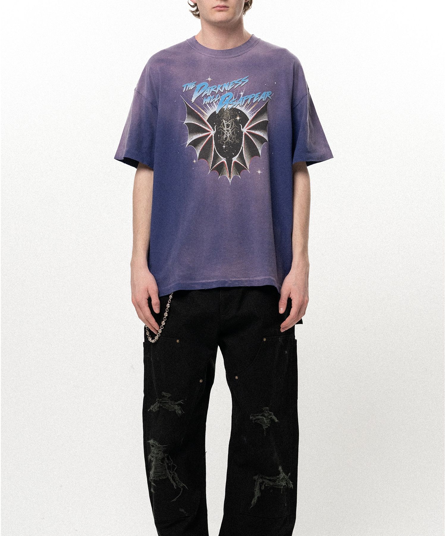 "THE DARKNESS WILL DISAPPEAR" Distressed T-shirt