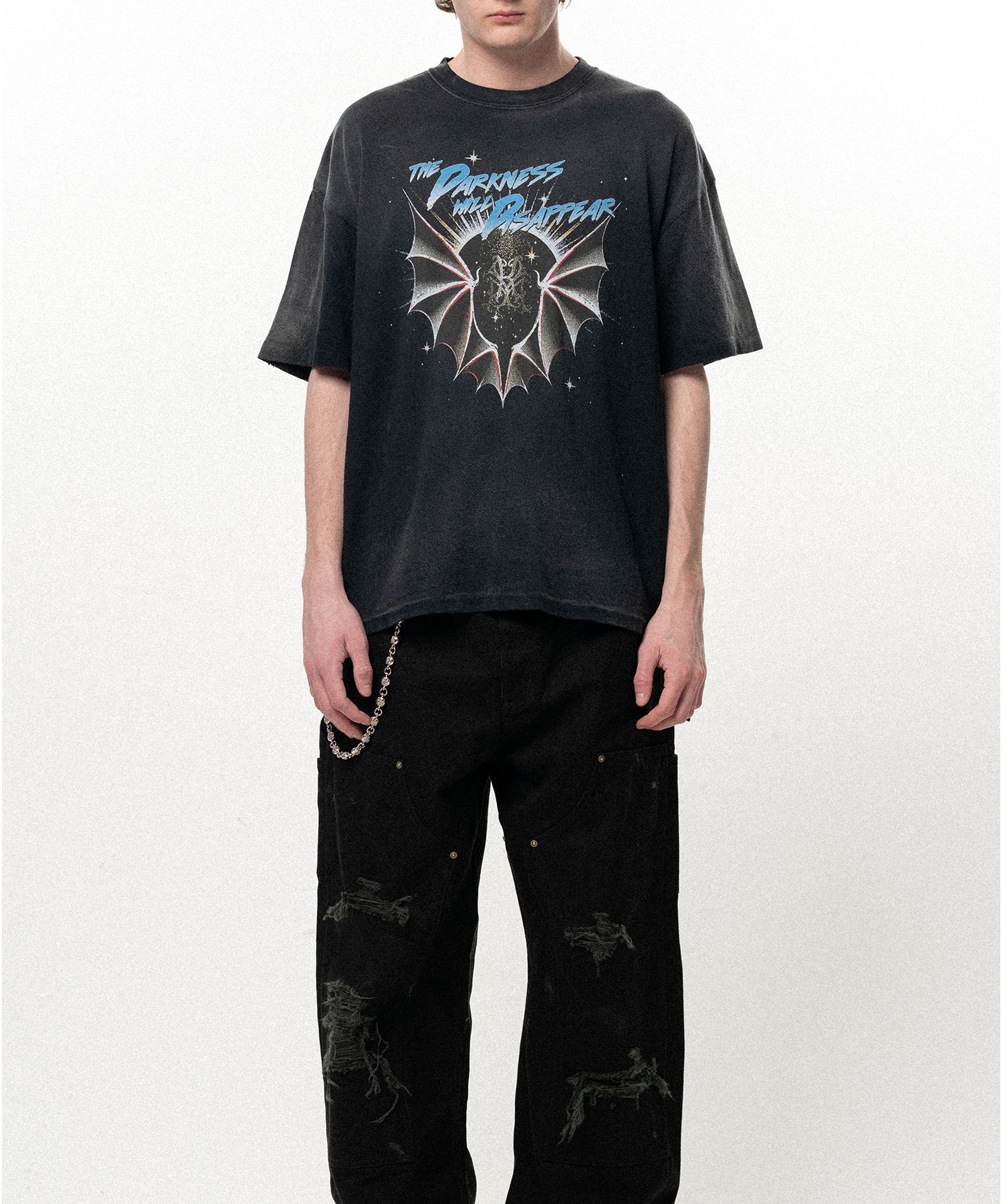 "THE DARKNESS WILL DISAPPEAR" Distressed T-shirt