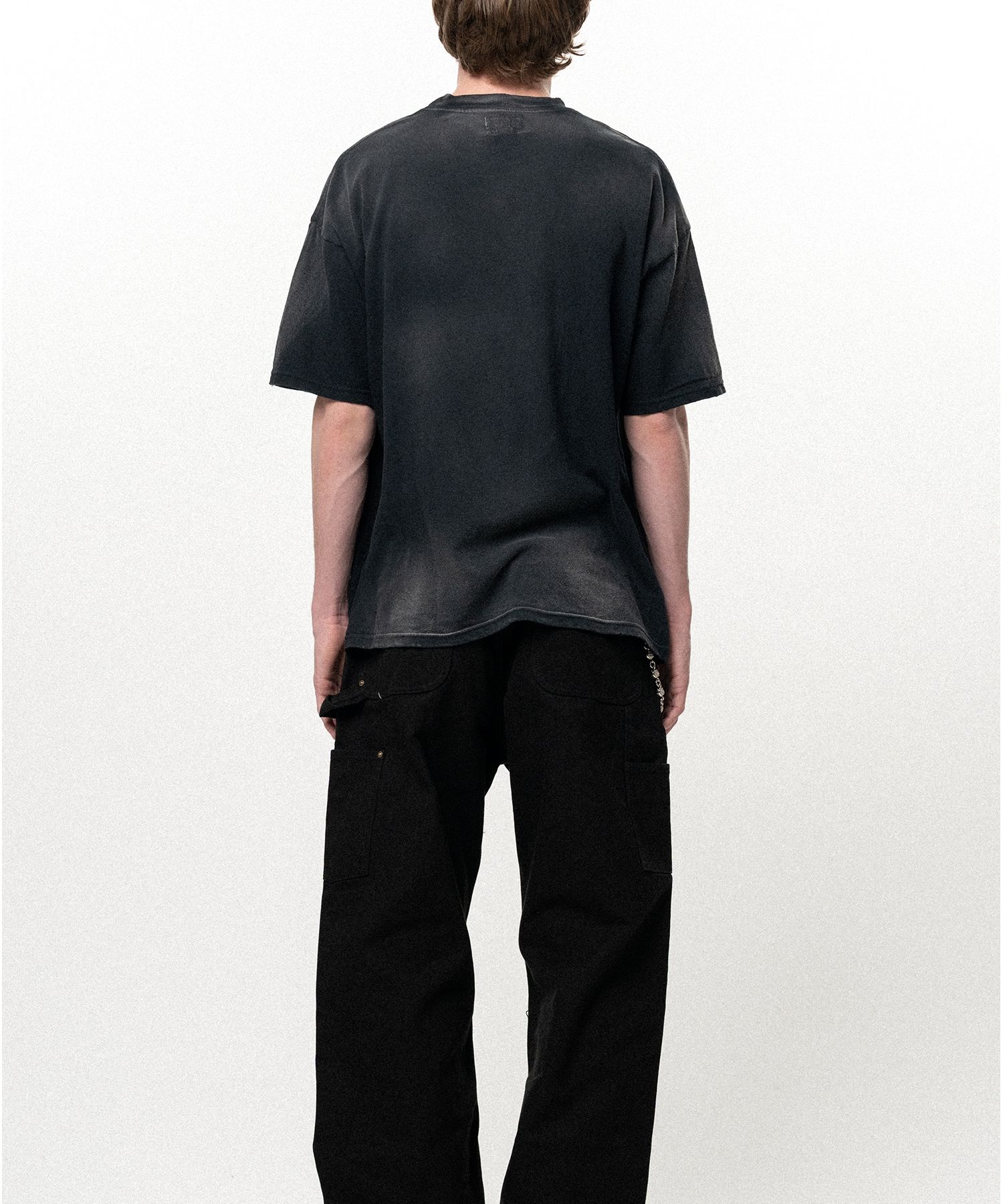 "REAL TORCH" Distressed Pocket T-shirt