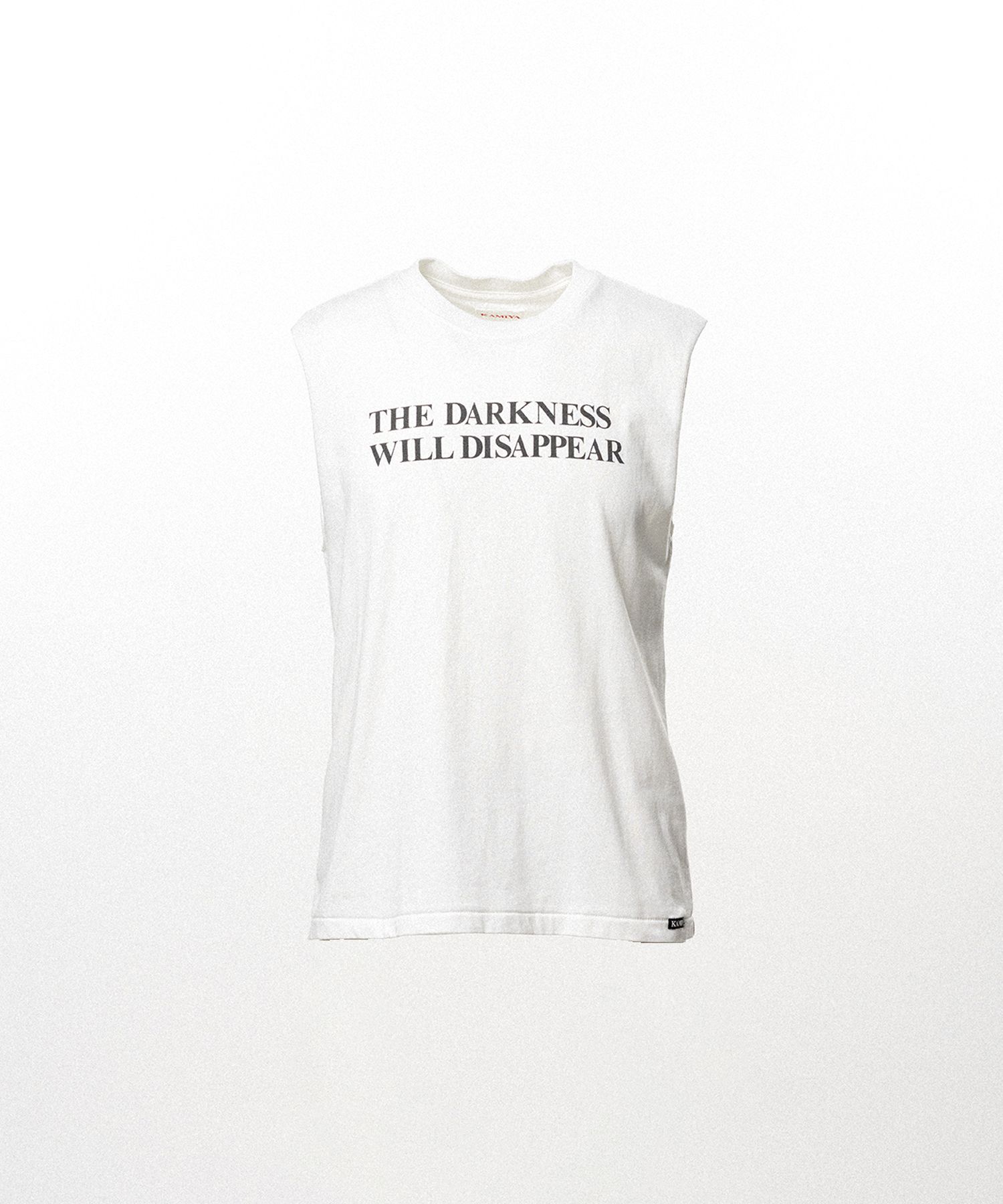 Typography Print Sleeveless T-shirt