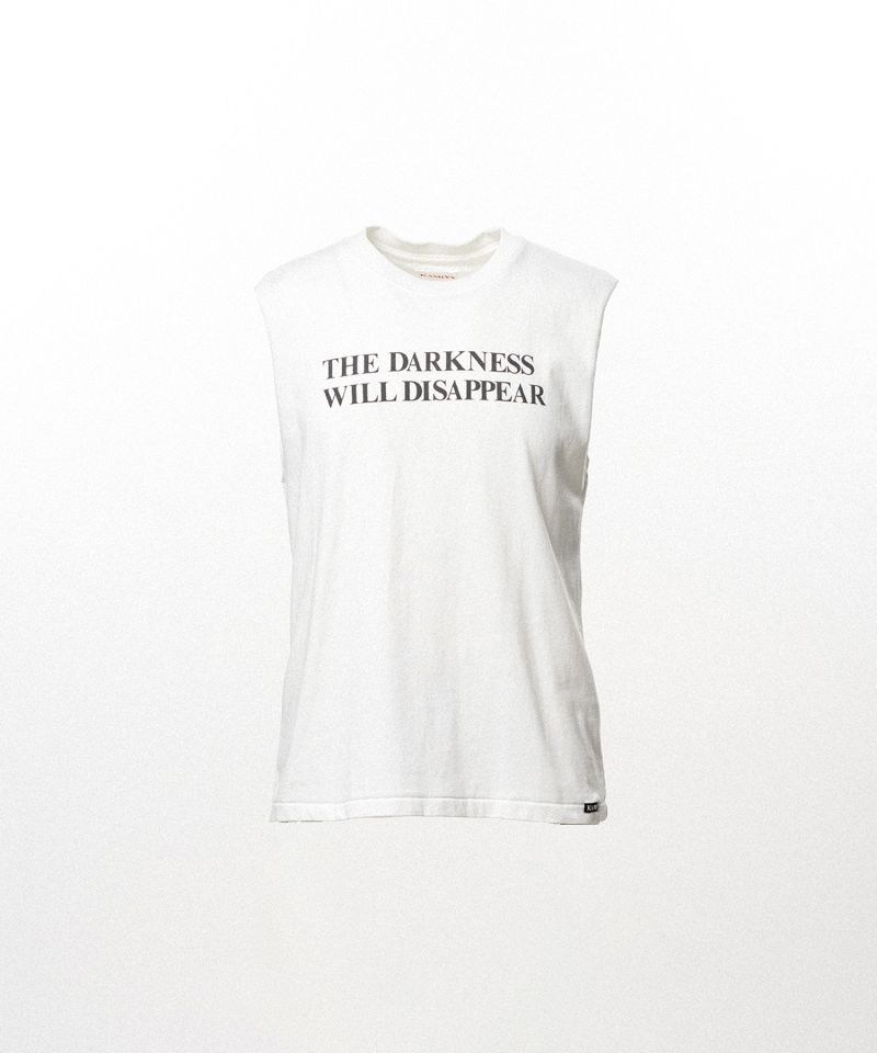 Typography Print Sleeveless T-shirt