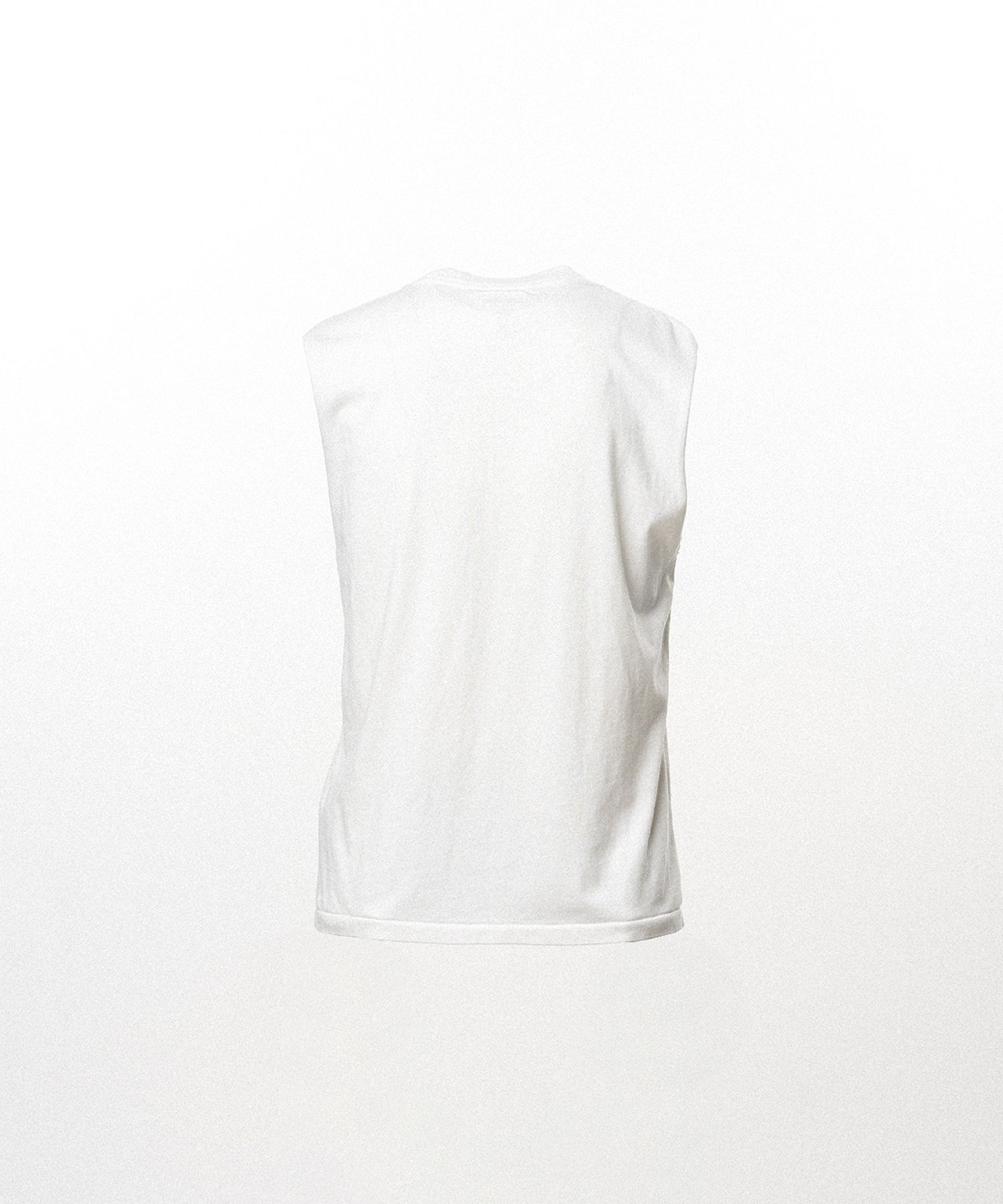 Typography Print Sleeveless T-shirt