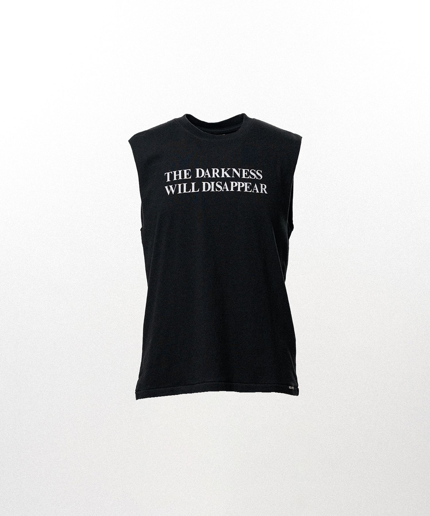 Typography Print Sleeveless T-shirt